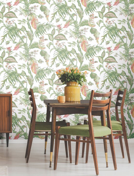 Fiji Garden Pink Peel & Stick Wallpaper (Set of 2)