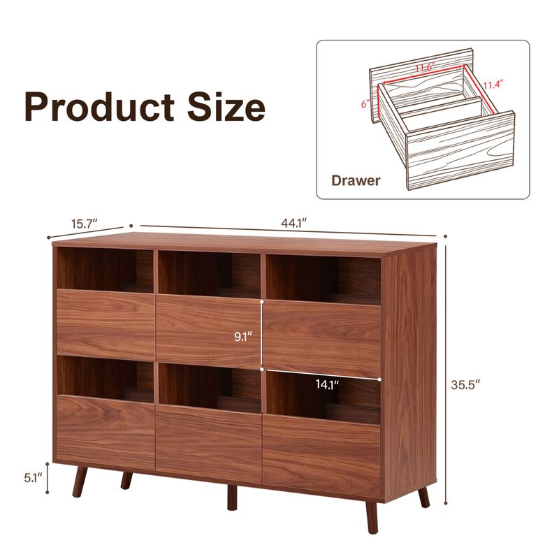 Flukro Vinyl Record Storage Media Console Cabinet image number 9