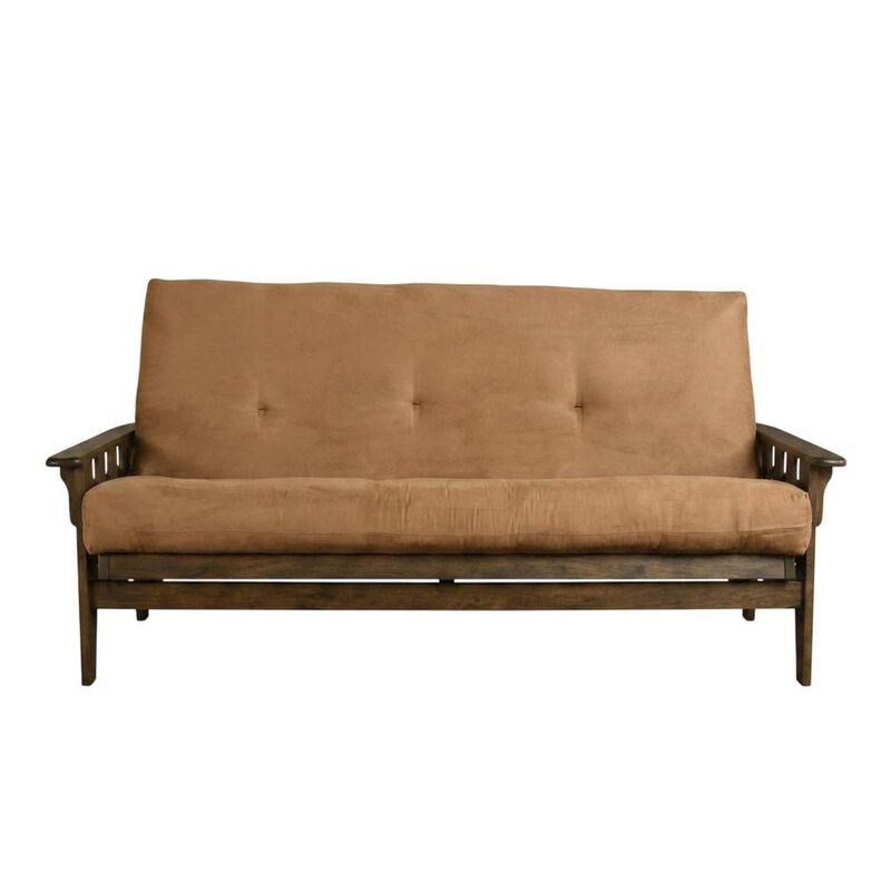 Tucson Frame-Rustic Walnut Finish-Suede Peat Mattress image number 3
