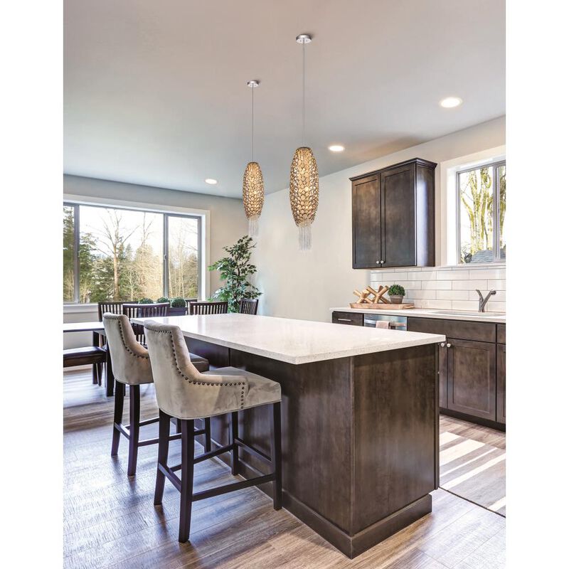 Victoria 2 Light Drum Shade Mini Pendant With Chrome Finish