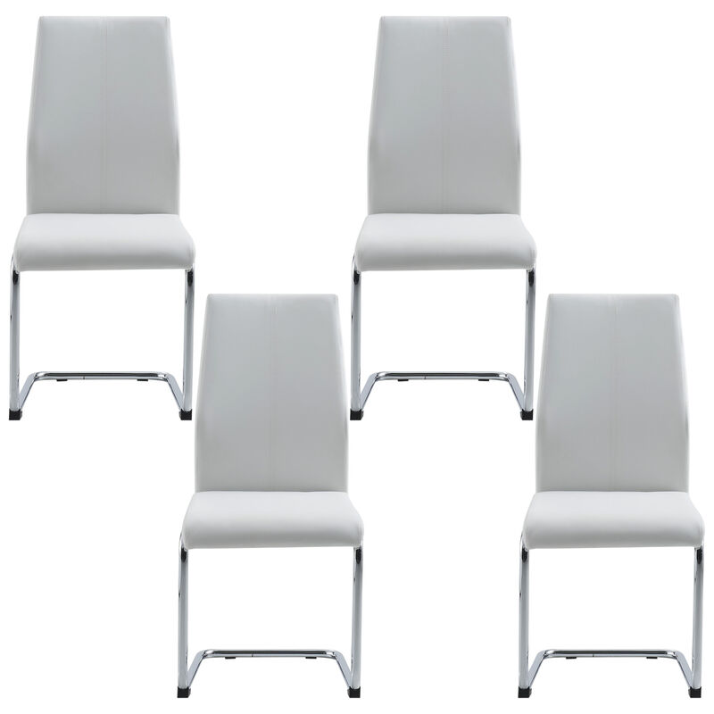 Dining Side Chairs Set of 4, Upholstered Faux Leather Seating for Home image number 0