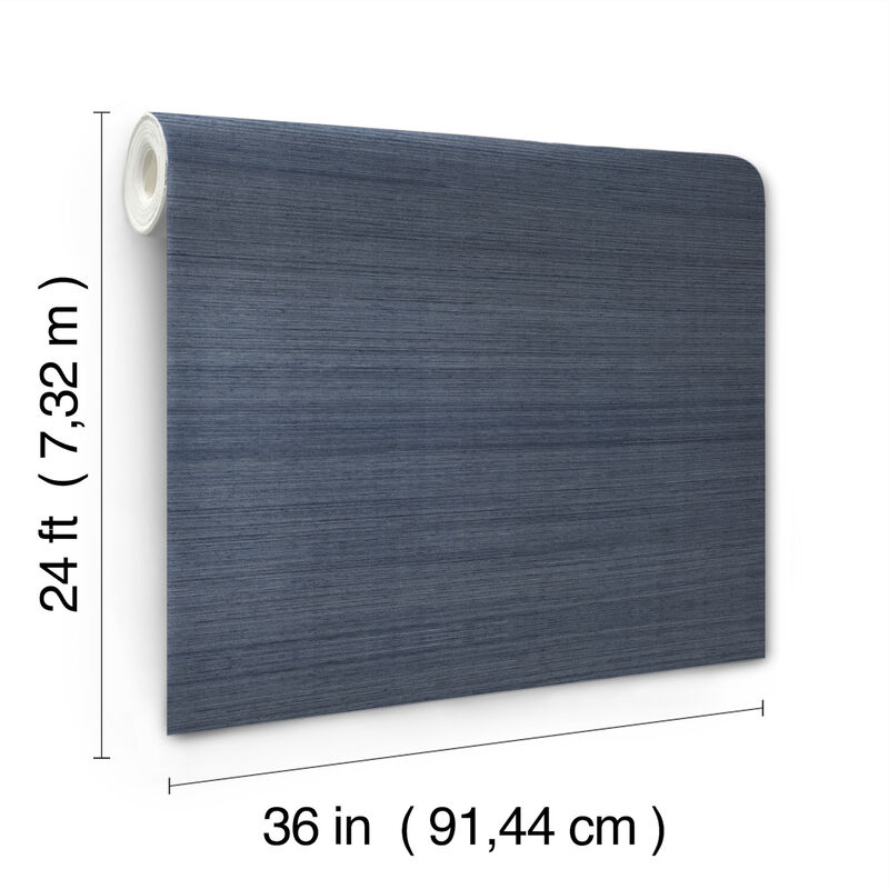 Horizon Abaca Indigo Wallpaper (Set of 2) image number 3