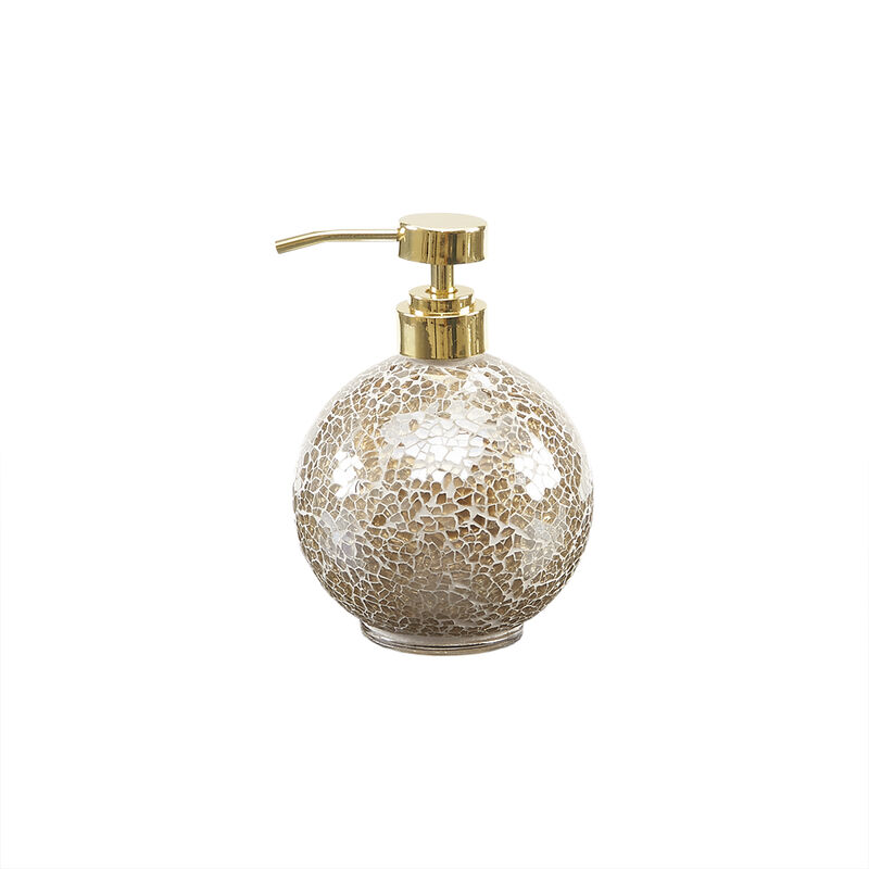 Gracie Mills Keonna 4-Piece Crackle Glass Mosaic Bathroom Accessory Set