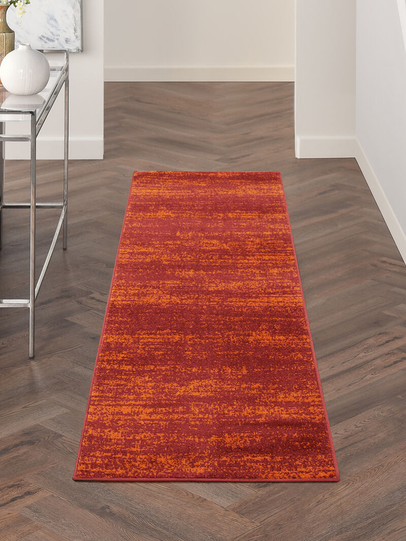 Nourison Essentials NRE03 Red 2' x 4' Rug