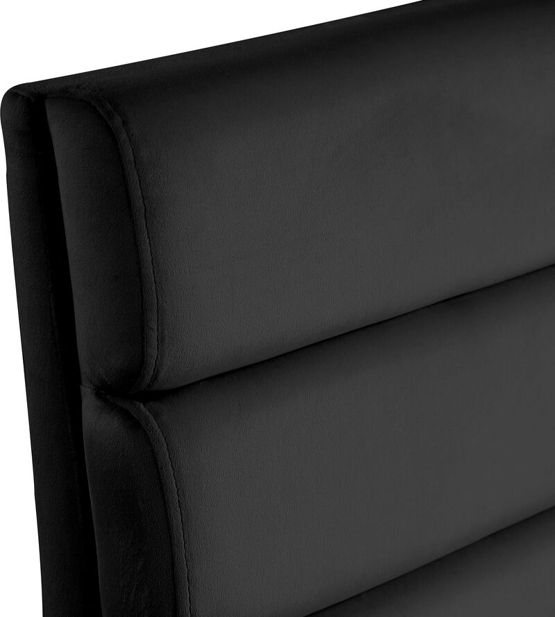 Meridian Furniture Kai Black Velvet Dining Chair, Set of 2 image number 6