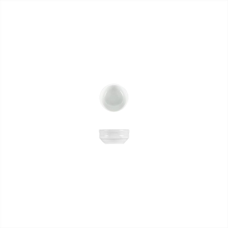 Lizbon dia.2.25" h:1" 1 oz. Round White Porcelain Bowl (Set of 4) image number 4