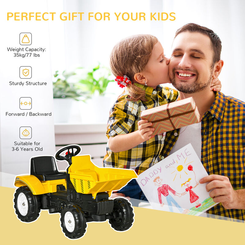 BreeBe Kids No Power Ride-On Excavator with Manual Control Bucket image number 3