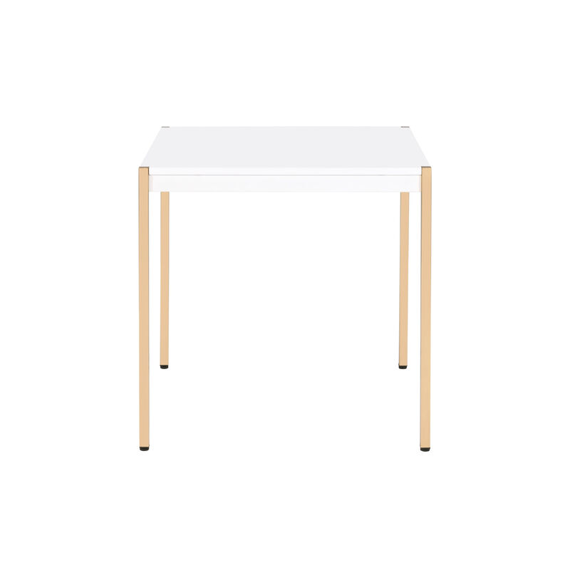 Square Accent Table with Wooden Surface, Functional Side Table for Any Room