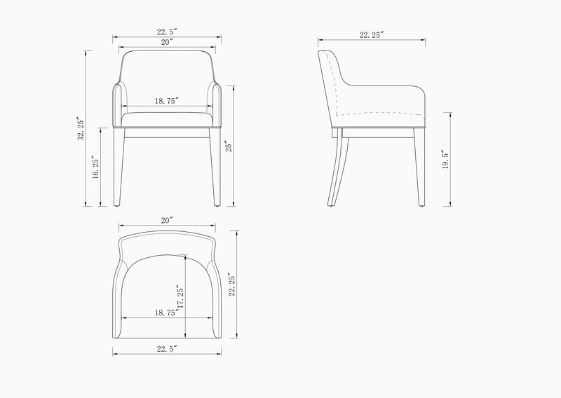 Gansevoort Cream Dining Arm Chairs (Set of 2) image number 1