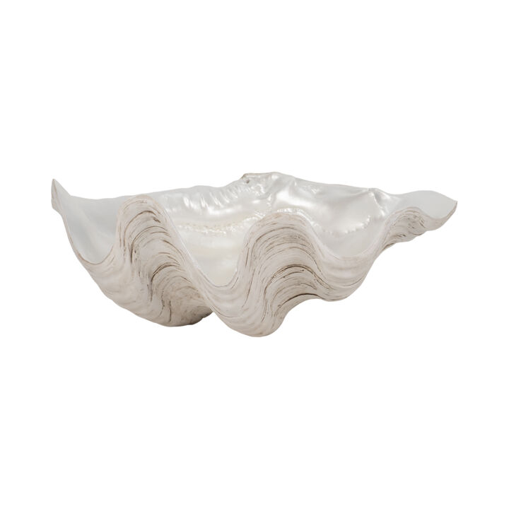9" Pearlized Shell Bowl, Ivory