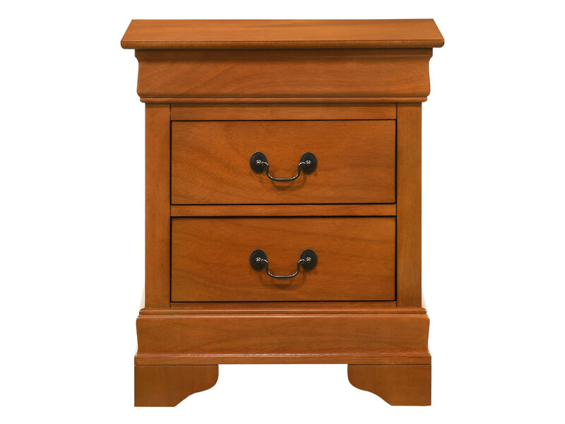Louis Philippe 2-Drawer Nightstand (24 in. H X 21 in. W X 16 in. D) image number 0