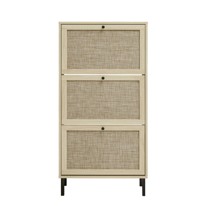 Narrow Freestanding Tipping Shoe Storage Cabinet