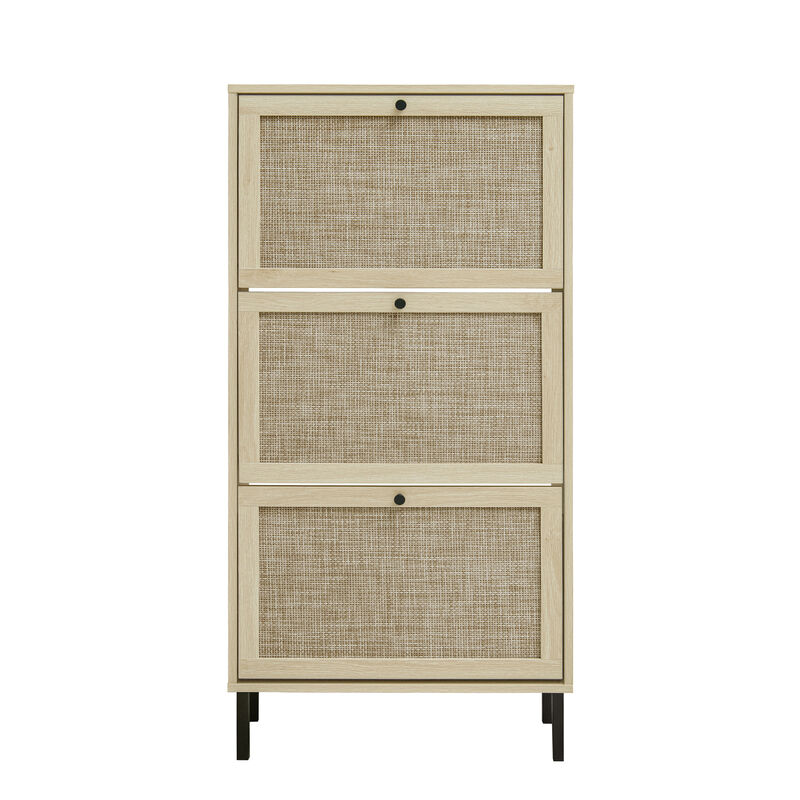 Narrow Freestanding Tipping Shoe Storage Cabinet image number 0
