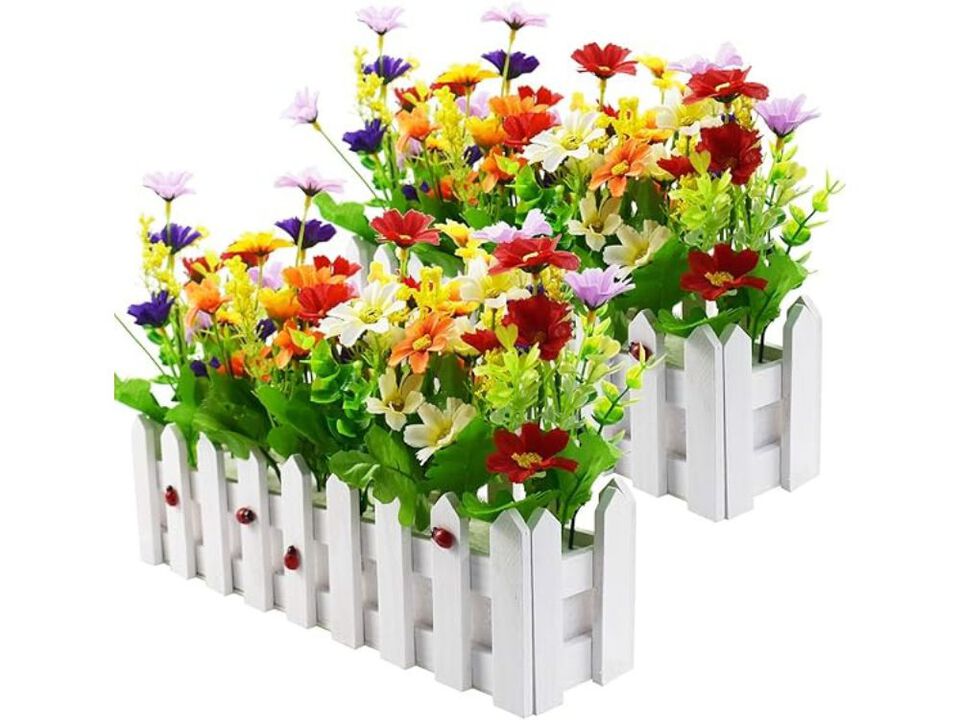 Mixed Color Artificial Outdoor Plants Wedding Centerpiece Decor