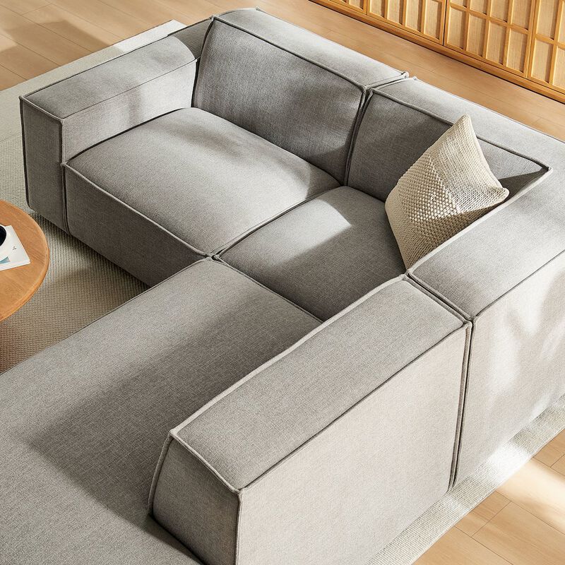 Restore 3-Piece Performance Fabric Upholstered Modular L-Shaped Sectional Sofa image number 9