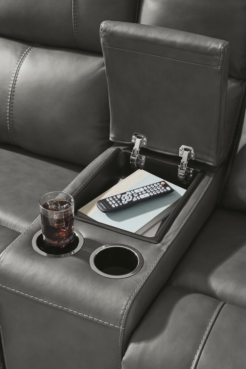Beryton Power Reclining Loveseat with Console image number 2