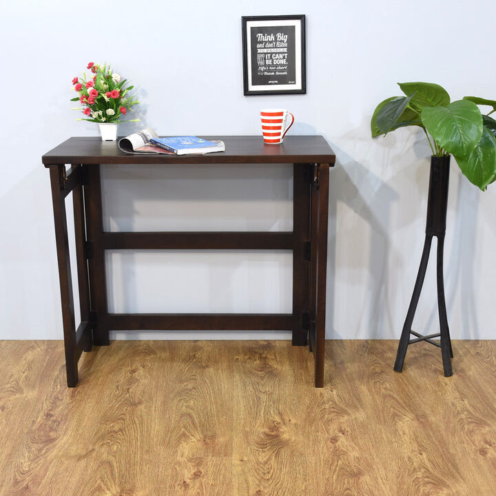 Handmade 100% Mango Wood Knock Down Dark Walnut Color Rectangular Shaped Indoor Study Table