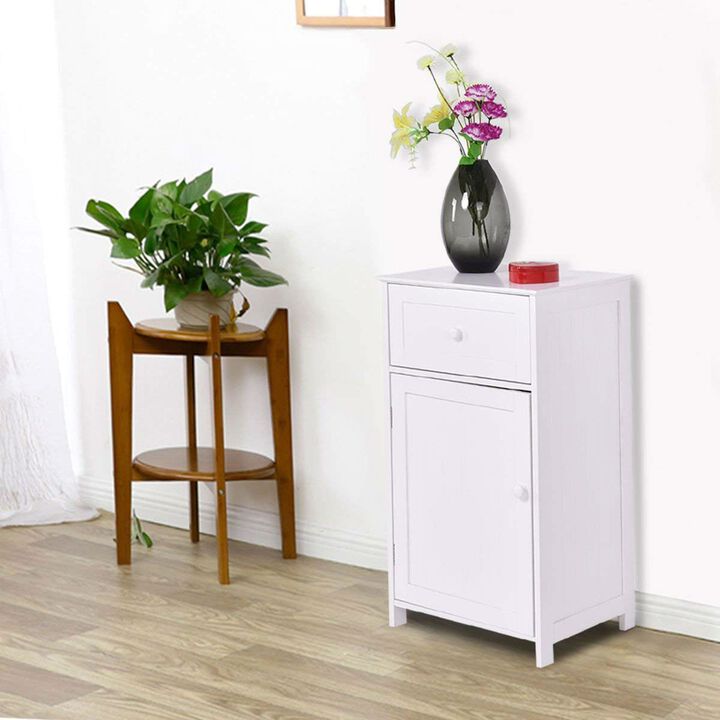 Bathroom Floor Storage Cabinet with Water-Resistant Finish
