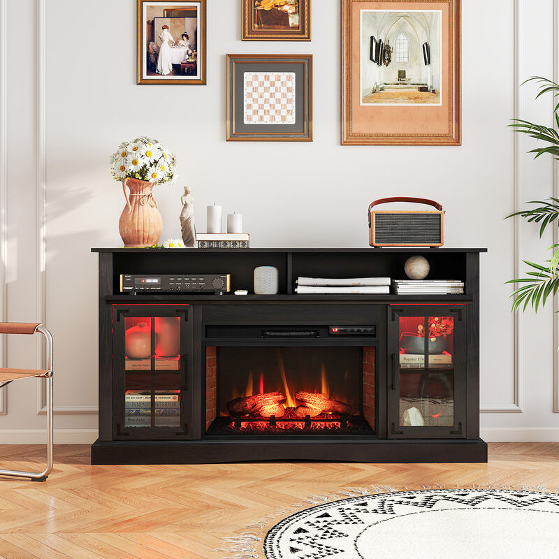 Electric Fireplace TV Stand with Remote Control and Thermostat for Living Room image number 5