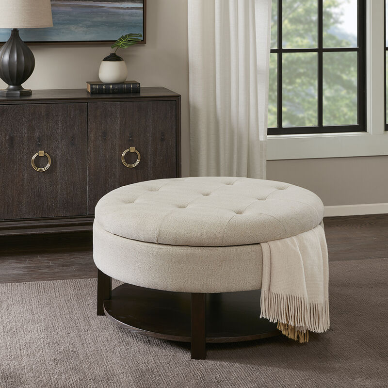 Streamdale Miller Round Storage Ottoman