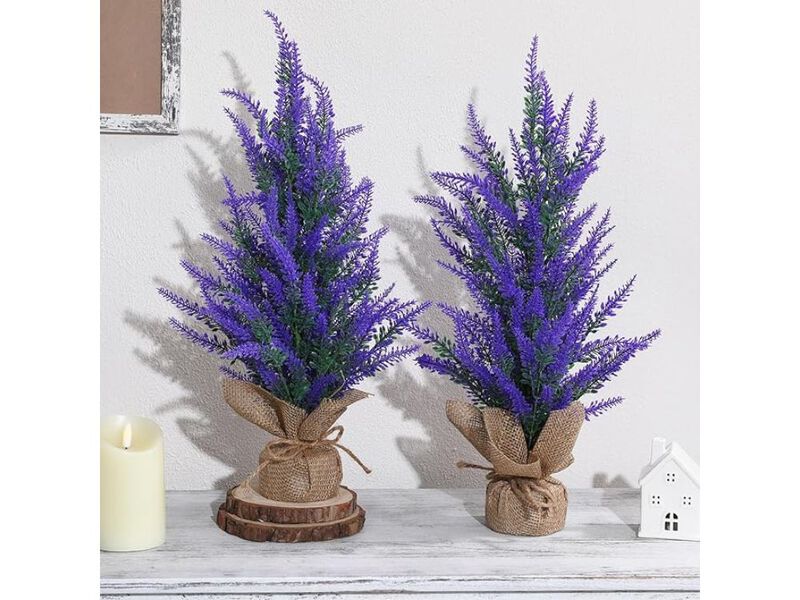 2 Piece Lavender Artificial Flowers Wedding Centerpiece Decor image number 1
