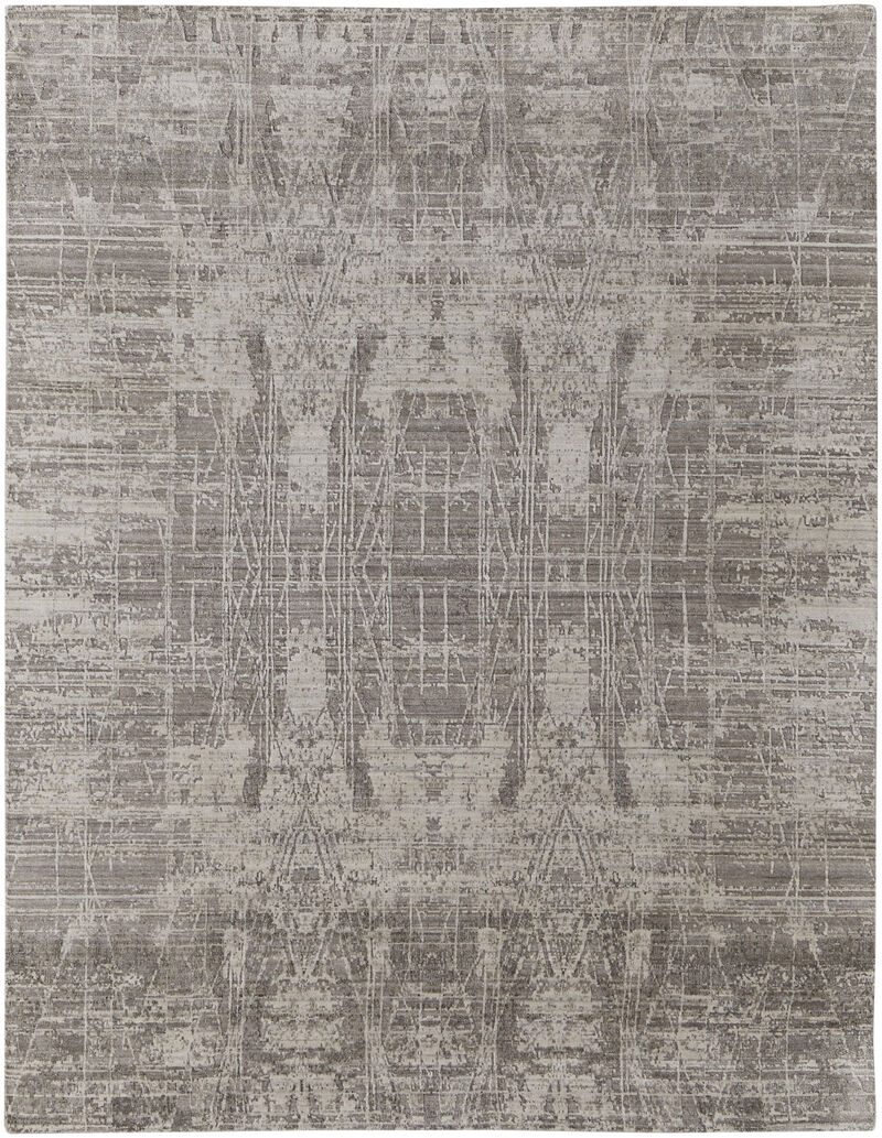 HomeRoots Abstract Hand Woven Worn Faded Area Rug image number 2