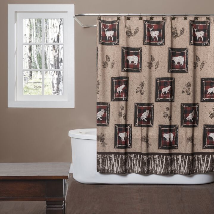 Saturday Knight Ltd Sundance Bathroom High Quality Easily Fit And Ultra Durable Everyday Use Shower Curtain - 70x72", Brown