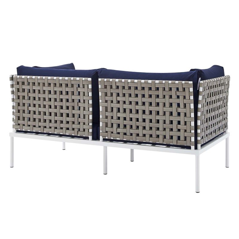 Modway - Harmony Sunbrella® Basket Weave Outdoor Patio Aluminum Loveseat