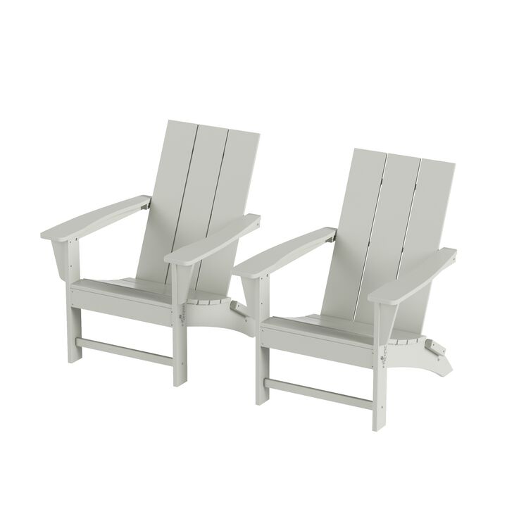 WestinTrends Modern Folding Adirondack Chair (Set of 2)
