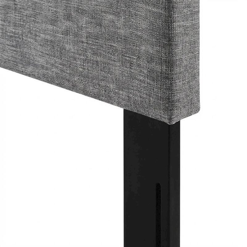 Upholstered Linen Fabric Full Queen Headboard with Padded Design image number 5