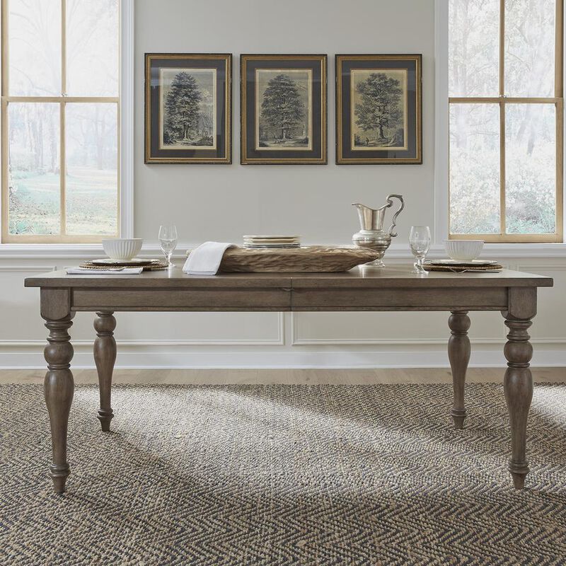 Liberty Furniture Americana Farmhouse Rectangular Leg Table in Dusty Taupe image number 2