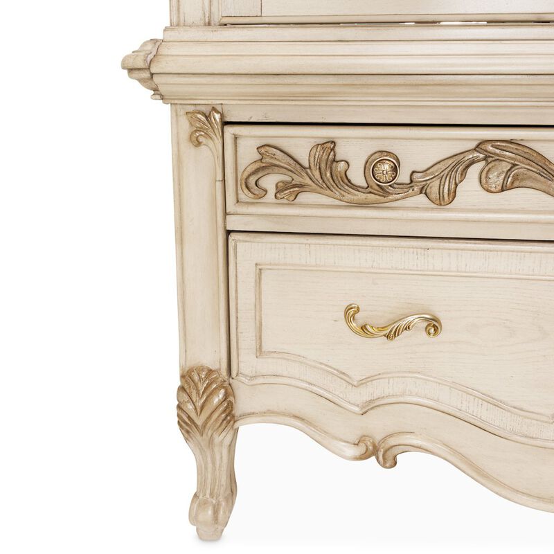 Michael Amini Platine de Royale Curio Display Cabinet - Champagne