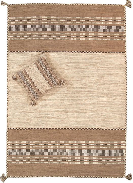 Pasargad Home Kilim Hand-Woven Lamb's Wool Area Rug- 8' 0" X 10' 0"