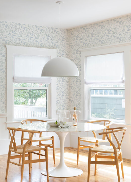 Tinker Light Blue Woodland Botanical Wallpaper