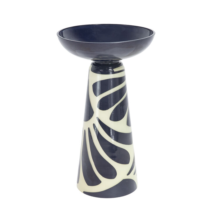 Glass Freestanding Pedestal Bird Bath