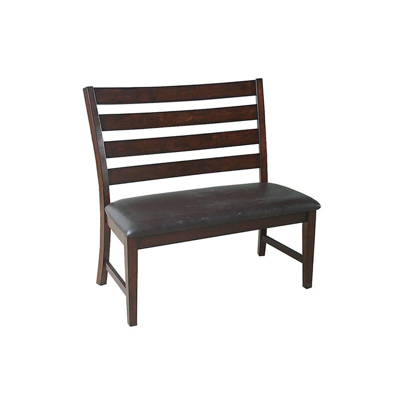 Kona 24" Ladder Back Bench w/PU Seat