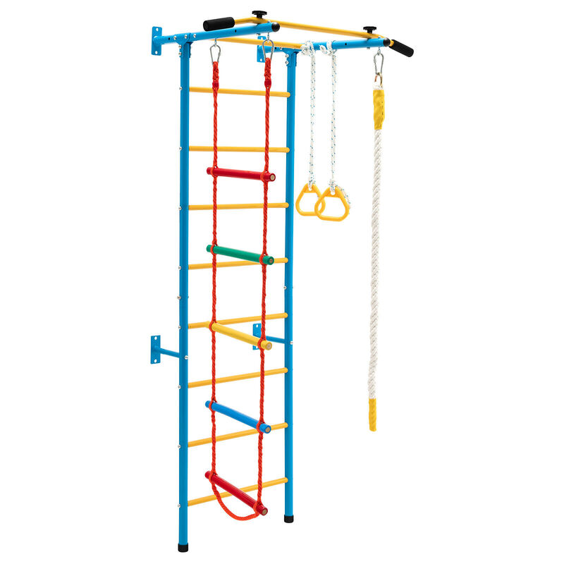 5-in-1 Kids Indoor Gym Playground with Swedish Wall Ladder for Active Play image number 0