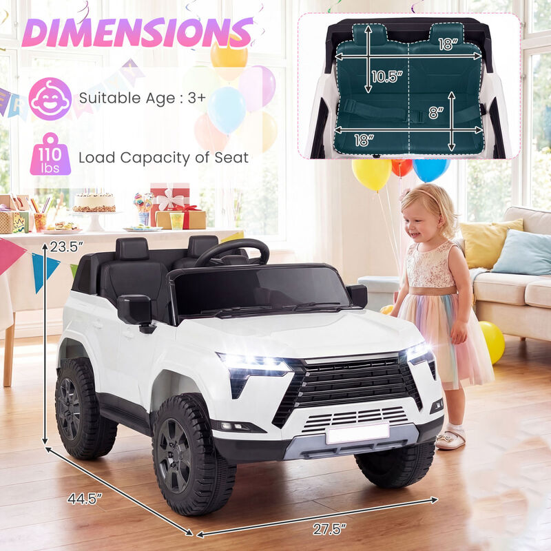 24V 4WD Kids Ride On Vehicle with Remote Control for Yard and Garden Play image number 2