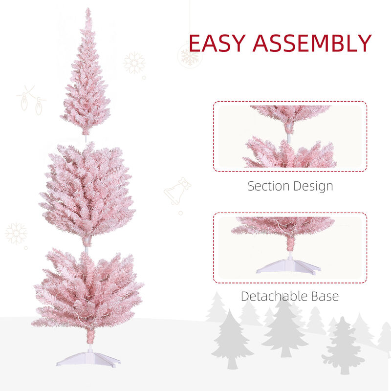 BreeBe 6ft Pencil Christmas Tree with Realistic Branches image number 6