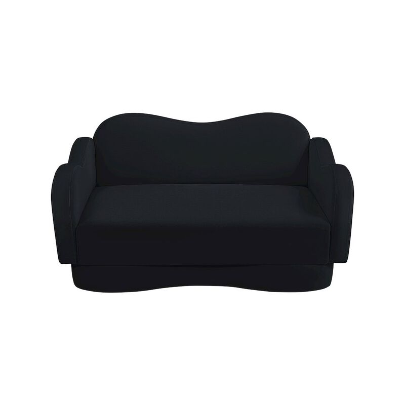Meridian Furniture Bloom Black Velvet Loveseat