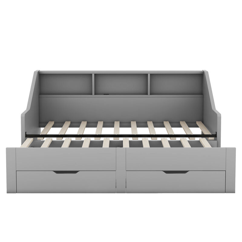 Merax Daybed Bed Frame with Storage image number 0