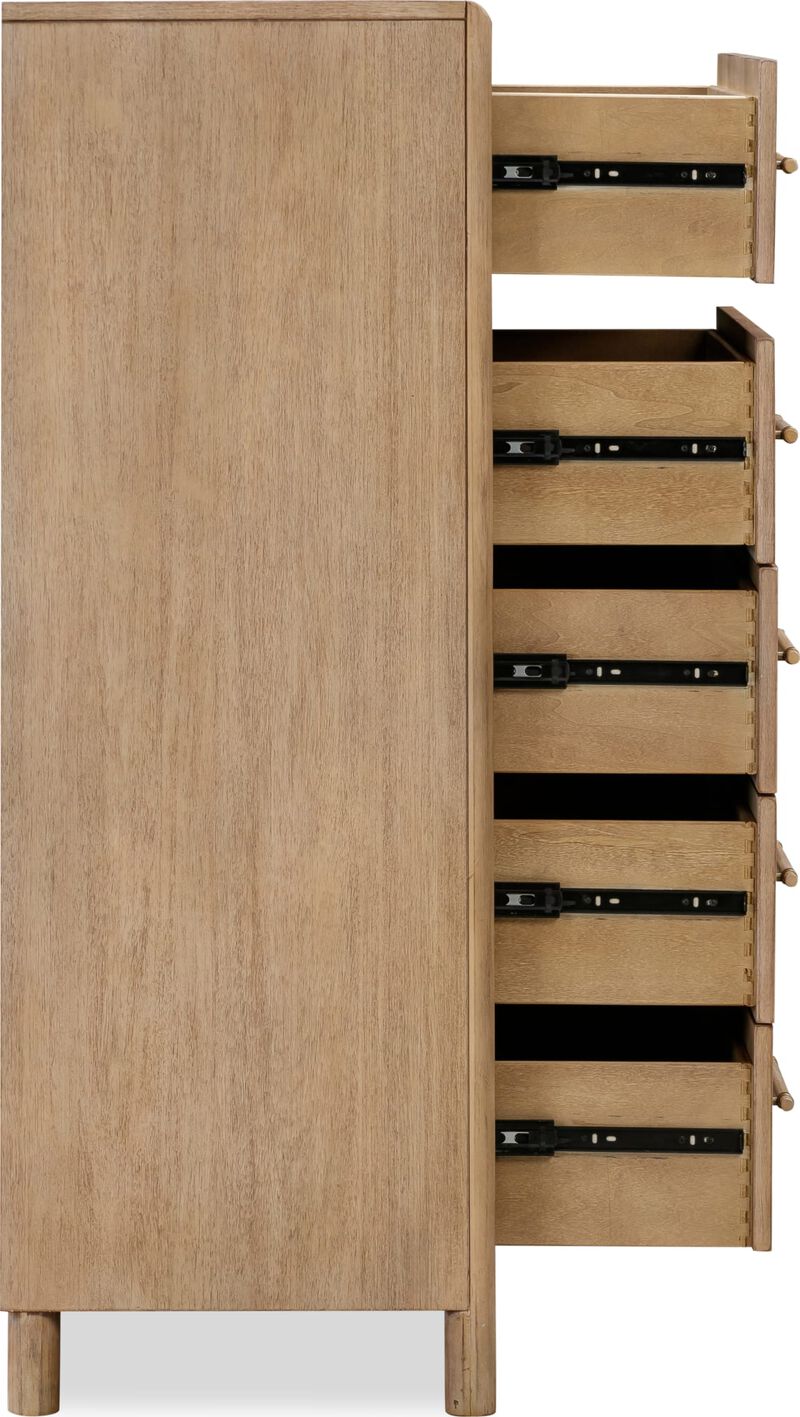 Dorsey Five Drawer Chest in Granola