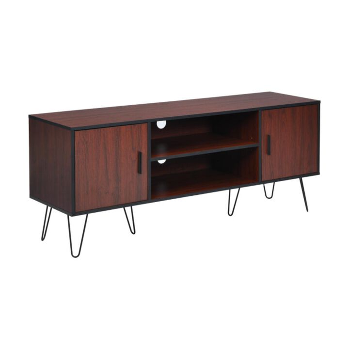 Hivvago 59 Inch Retro TV Stand for TVs up to 65 Inch with 6 Metal Legs