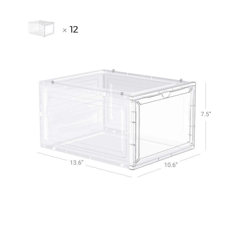 Clear Shoe Boxes - Transparent Shoe Organizers for Easy Viewing and Neat Storage image number 6