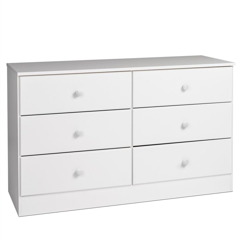 Prepac Astrid 6-Drawer Dresser, White