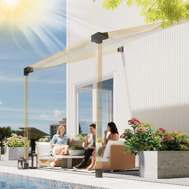 Hivvago Pergola Bracket Kit with Wall Mounts image number 1
