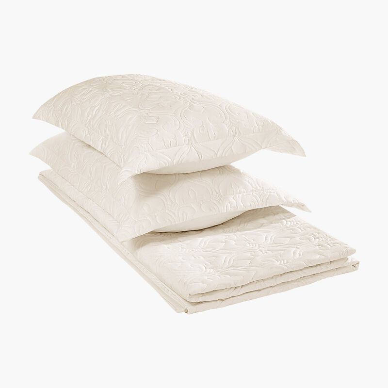 King Quilt Set 3 Piece, Lightweight Cotton Bedding Set with Pillow Shams image number 9