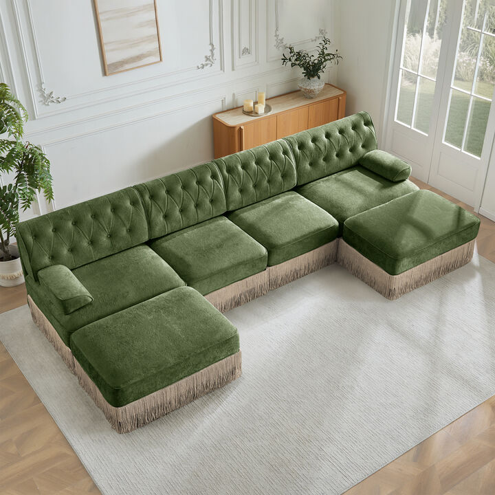 Nomdel 4-Seater with 2 Ottomans Sectional