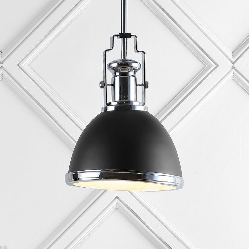 Homer Modern Industrial Iron LED Dome Pendant image number 1