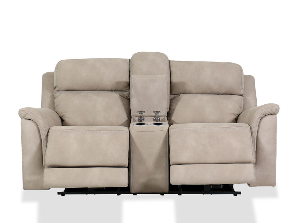 Ashley DuraPella Dual Power Reclining Loveseat with Console